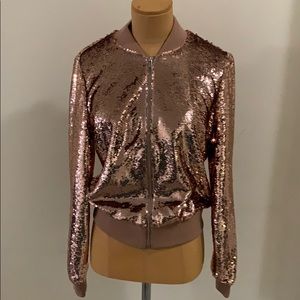 Sequin Bomber Jacket - BEBE